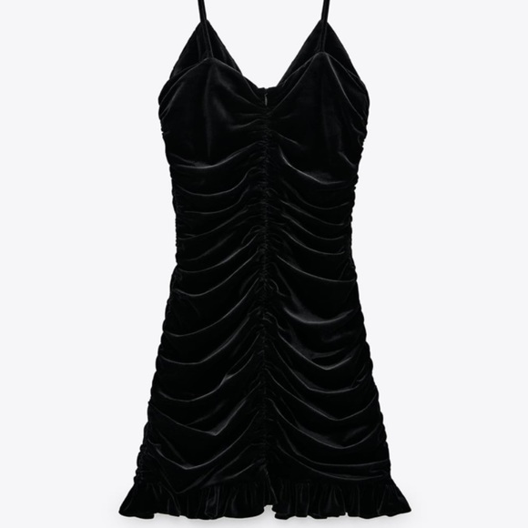Zara Velvet Mini Dress - Picture 2 of 5